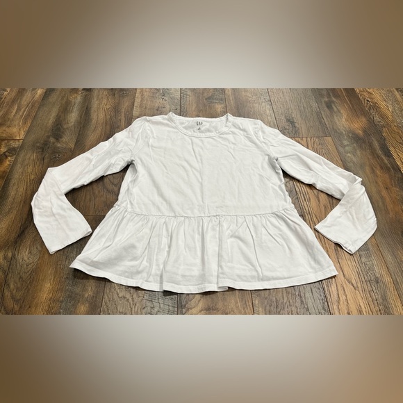 Gap Women’s Long Sleeved Peplum Short, Size Medium, White - Picture 2 of 7